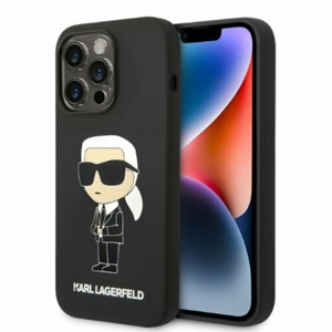 Puzdro Karl Lagerfeld iPhone 14 KLHCP14SSNIKBCK black hardcase Silicone NFT Ikonik