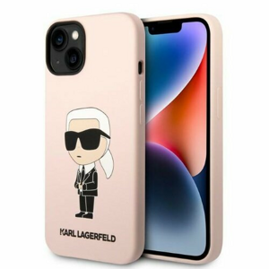 Puzdro Karl Lagerfeld iPhone 14 KLHCP14SSNIKBCP pink HC Silicone NFT Ikonik