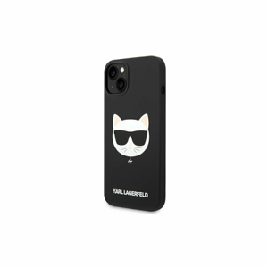 Puzdro Karl Lagerfeld iPhone 14 KLHMP14SSLCHBK hardcase black Silicone Choupette Head M
