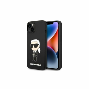 Puzdro Karl Lagerfeld iPhone 14 KLHMP14SSNIKBCK black hard case Magsafe Silicone NFT Ik