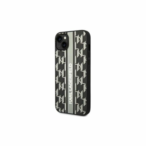 Puzdro Karl Lagerfeld iPhone 14 Plus KLHCP14MPGKLSKG grey HC PU Monogram Stripe