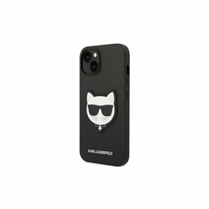 Puzdro Karl Lagerfeld iPhone 14 Plus KLHCP14MSAPCHK black PU Saffiano case with Choupet