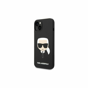 Puzdro Karl Lagerfeld iPhone 14 Plus KLHCP14MSLKHBK hardcase black Silicone Karl`s Head