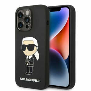 Puzdro Karl Lagerfeld iPhone 14 Pro KLHCP14LSNIKBCK black hardcase Silicone NFT Ikonik