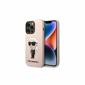 Puzdro Karl Lagerfeld iPhone 14 Pro KLHCP14LSNIKBCP pink hard case Silicone NFT Ikonik