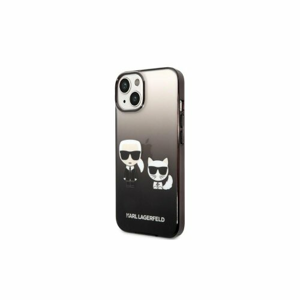 Puzdro Karl Lagerfeld iPhone 14 Pro KLHCP14LTGKCK black HC PC/TPU K&Choupette Centered