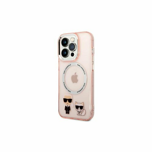 Puzdro Karl Lagerfeld iPhone 14 Pro KLHMP14LHKCP pink HC Magsafe IML Ring + K&C Logo