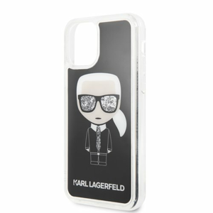 Puzdro Karl Lagerfeld pre iPhone 11 KLHCN61ICGBK silikónové, čierne