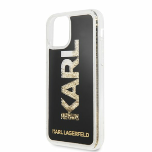Puzdro Karl Lagerfeld pre iPhone 11 KLHCN61KAGBK silikónové, čierne