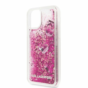 Puzdro Karl Lagerfeld pre iPhone 11 KLHCN61ROPI silikónové, ružové