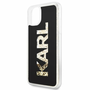 Puzdro Karl Lagerfeld pre iPhone 11 Pro KLHCN58KAGBK silikónové, čierne