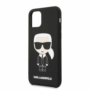 Puzdro Karl Lagerfeld pre iPhone 11 Pro KLHCN58SLFKBK silikónové, čierne