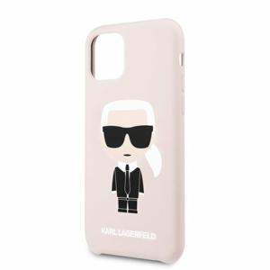 Puzdro Karl Lagerfeld pre iPhone 11 Pro Max KLHCN65SLFKPI silikónové, ružové