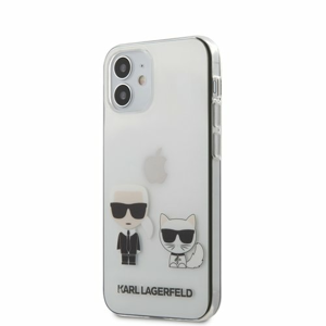 Puzdro Karl Lagerfeld pre iPhone 12 Mini (5.4) KLHCP12SCKTR silikónové, transparentné