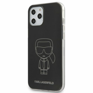 Puzdro Karl Lagerfeld pre iPhone 12 Pro Max (6.7) KLHCP12LPCUMIKBK silikónové, čierne