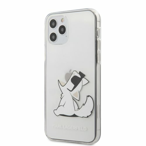 Puzdro Karl Lagerfeld pre iPhone 12/12 Pro (6.1) KLHCP12MCFNRC silikónové, transparentné