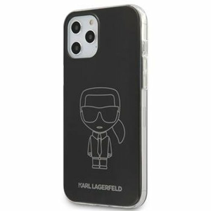 Puzdro Karl Lagerfeld pre iPhone 12/12 Pro (6.1) KLHCP12MPCUMIKBK silikónové, čierne