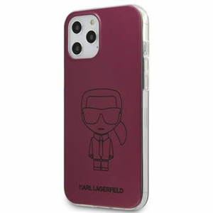 Puzdro Karl Lagerfeld pre iPhone 12/12 Pro (6.1) KLHCP12MPCUMIKPI silikónové, ružové
