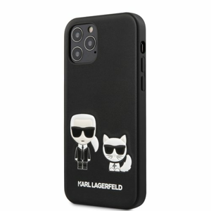 Puzdro Karl Lagerfeld pre iPhone 12/12 Pro (6.1) KLHCP12MPCUSKCBK silikónové, čierne