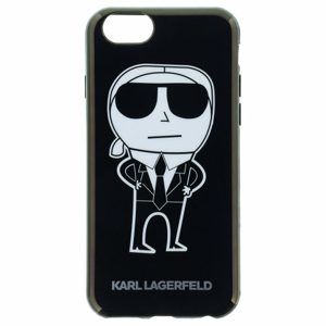 Puzdro Karl Lagerfeld pre iPhone 6/6S KLHCP6HTKKA silikónové, čierne