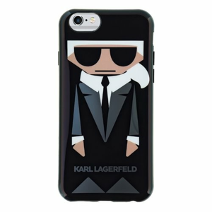 Puzdro Karl Lagerfeld pre iPhone 6/6S KLHCP6KKORO silikónové, čierne