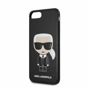 Puzdro Karl Lagerfeld pre iPhone 7 Plus/8 Plus KLHCI8LIKPUBK imitácia kože, čierne
