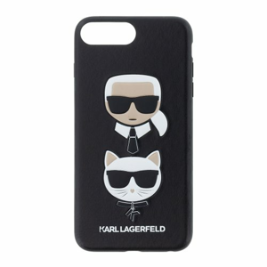 Puzdro Karl Lagerfeld pre iPhone 7 Plus/8 Plus KLHCI8LKICKC plastový, čierny