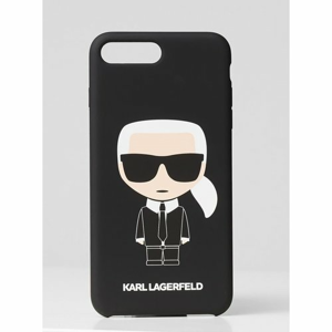 Puzdro Karl Lagerfeld pre iPhone 7 Plus/8 Plus KLHCI8LSLFKBK silikónové, čierne