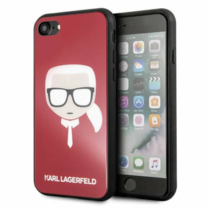 Puzdro Karl Lagerfeld pre iPhone 7/8 KLHCI8DLHRE silikónové, červené