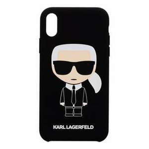 Puzdro Karl Lagerfeld pre iPhone 7/8/SE2 Black KLHCI8SLFKBK silikónové, čierne