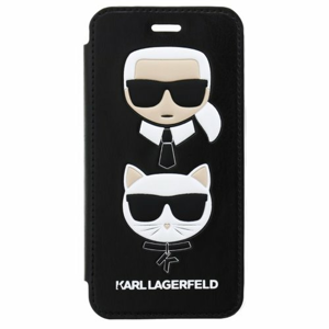 Puzdro Karl Lagerfeld pre iPhone 7/8/SE2020 KLFLBKI8KICKC knižkové, čierne