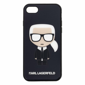 Puzdro Karl Lagerfeld pre iPhone 7/8/SE2020 KLHCI8DLFKBK silikónové, čierne