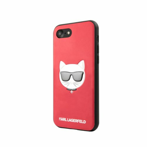 Puzdro Karl Lagerfeld pre iPhone 7/8/SE2020 KLHCI8GLRE silikónové, červené