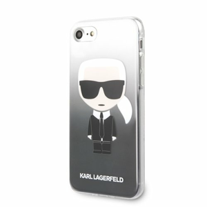 Puzdro Karl Lagerfeld pre iPhone 7/8/SE2020 KLHCI8TRDFKBK silikónové, čierne