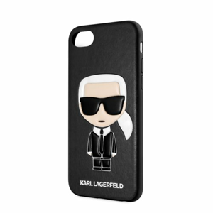 Puzdro Karl Lagerfeld pre iPhone 8/SE2020 KLHCI8IKPUBK imitácia kože, čierne
