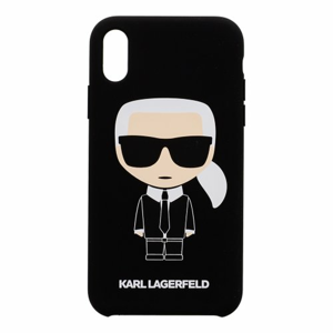 Puzdro Karl Lagerfeld pre iPhone XR Black KLHCI61SLFKBK silikónové, čierne