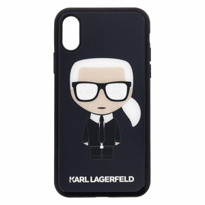 Puzdro Karl Lagerfeld pre iPhone X/XS KLHCPXDLFKBK sklenené, čierne