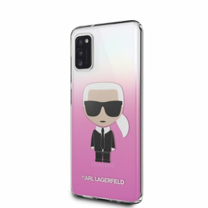 Puzdro Karl Lagerfeld pre Samsung Galaxy A41 KLHCA41TRDFKPI silikónové, ružové