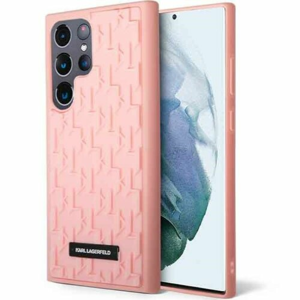 Puzdro Karl Lagerfeld Samsung Galaxy S23 Ultra KLHCS23LRUPKLPP pink hardcase 3D Monogram