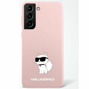 Puzdro Karl Lagerfeld Samsung Galaxy S23 Ultra KLHCS23LSNCHBCP pink hardcase Silicone Choupette