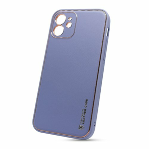 Puzdro Leather TPU iPhone 12 (6.1) - modré