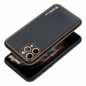 Puzdro Leather TPU iPhone 15 - čierne