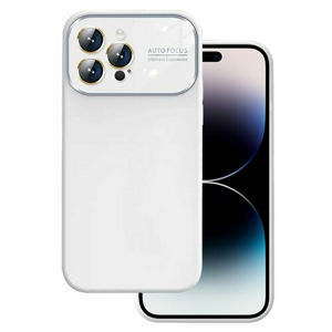 Puzdro Lens iPhone 15 Pro, silikónové - biele