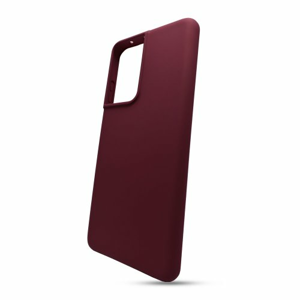 Puzdro Liquid Lite TPU Samsung Galaxy S21 Ultra G998 - červené (vínové)