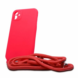 Puzdro Liquid Strap TPU iPhone 11 (6.1) - červené