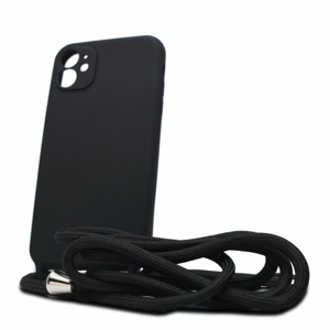 Puzdro Liquid Strap TPU iPhone 11 (6.1) - čierne