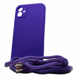 Puzdro Liquid Strap TPU iPhone 11 (6.1) - fialové