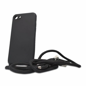 Puzdro Liquid Strap TPU iPhone 7/8/SE 2020/SE 2022 - čierne