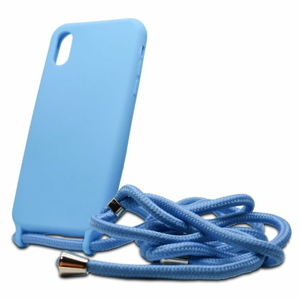 Puzdro Liquid Strap TPU iPhone X/Xs - svetlo modré