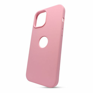Puzdro Liquid TPU iPhone 12/12 Pro (6.1) - svetlo ružové (výrez na logo)